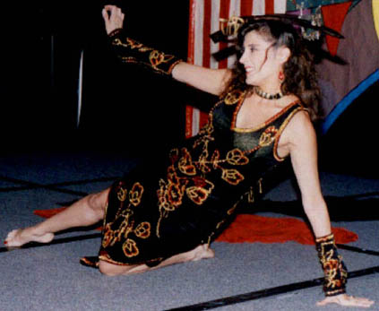 Daleela belly dances with her swords