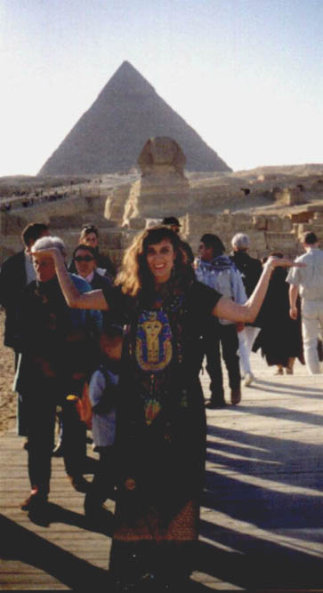 Posing like a proper belly dancer